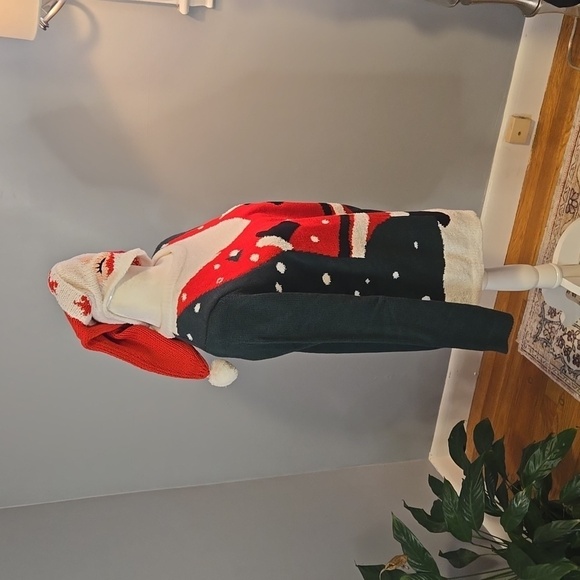 Merry Christmas by Poof Naughty Santa Christmas Sweater and Hat Set - Size M - Picture 2 of 12